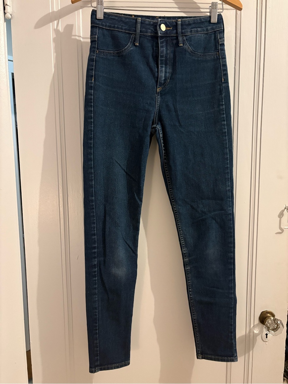 H&M Dark Blue High Rise Skinny Jeans
